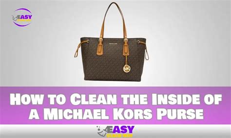 how to clean the inside of a michael kors handbag|how to clean canvas purse.